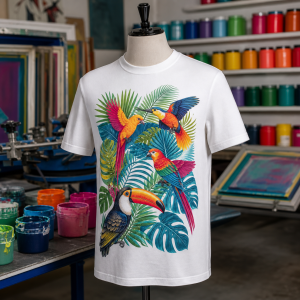 Camiseta Silk Screen Multicolorida Premium
