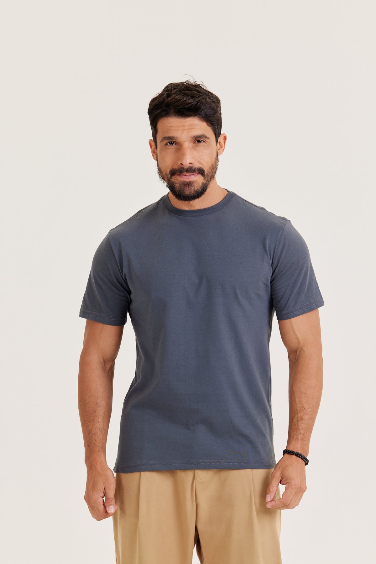 Camiseta Premium - Cinza-Chumbo