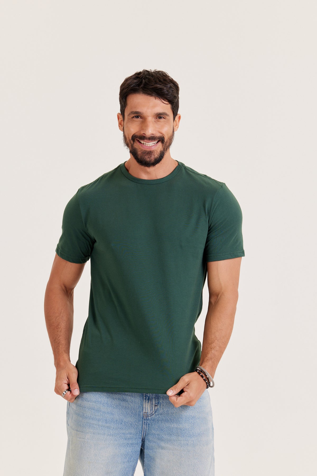 Camiseta Premium - Verde-Musgo