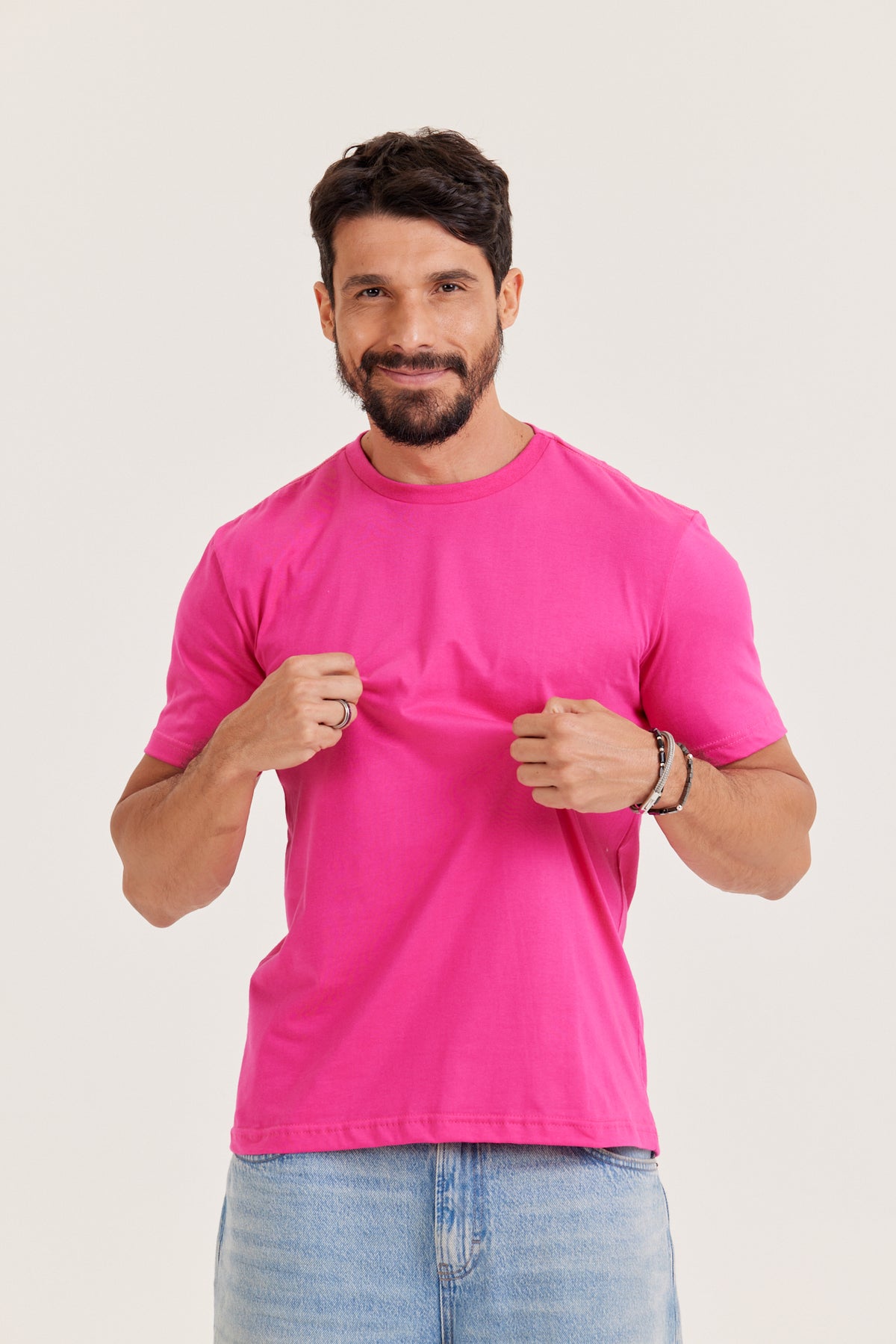 Camiseta Premium - Rosa-Pink