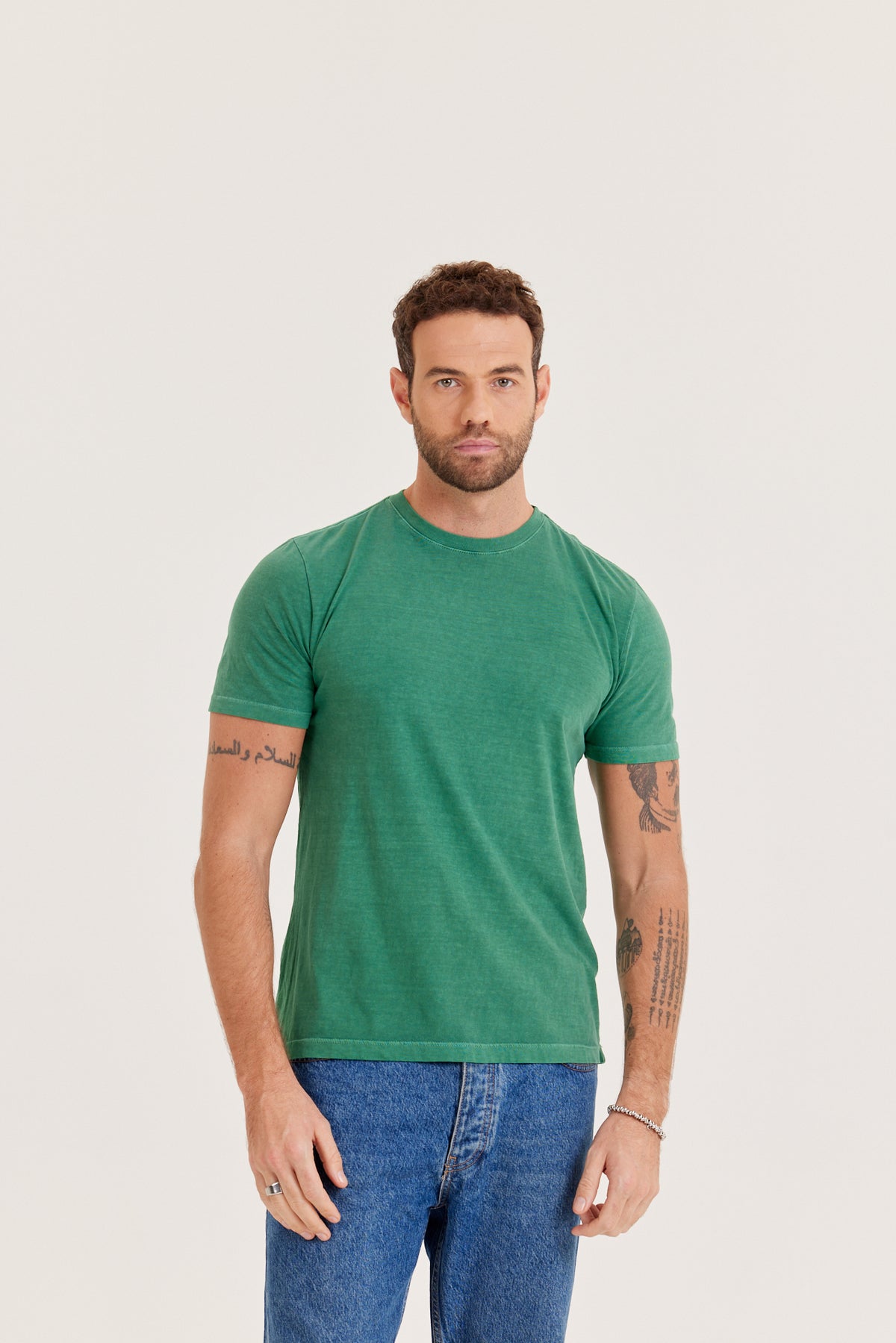 Camiseta Estonada - Verde-Musgo