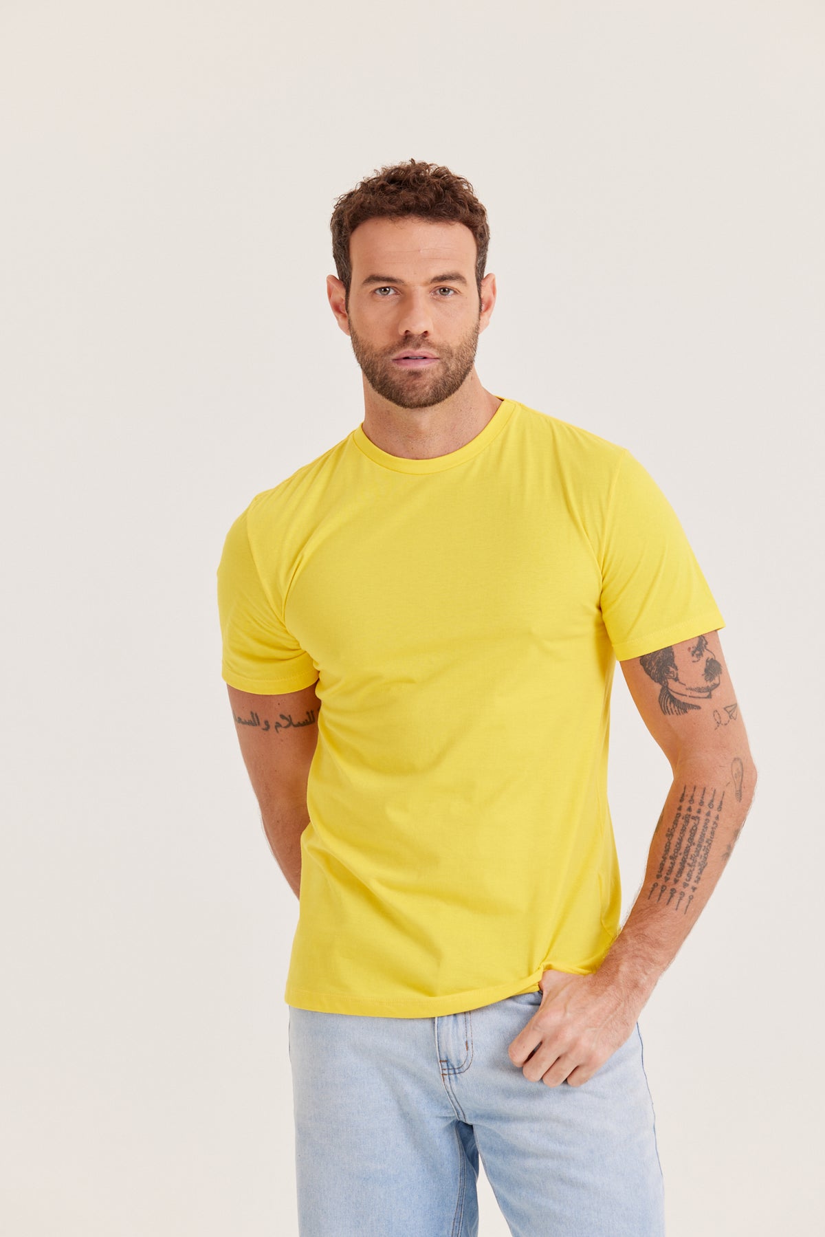 Camiseta Premium - Amarelo-Canário