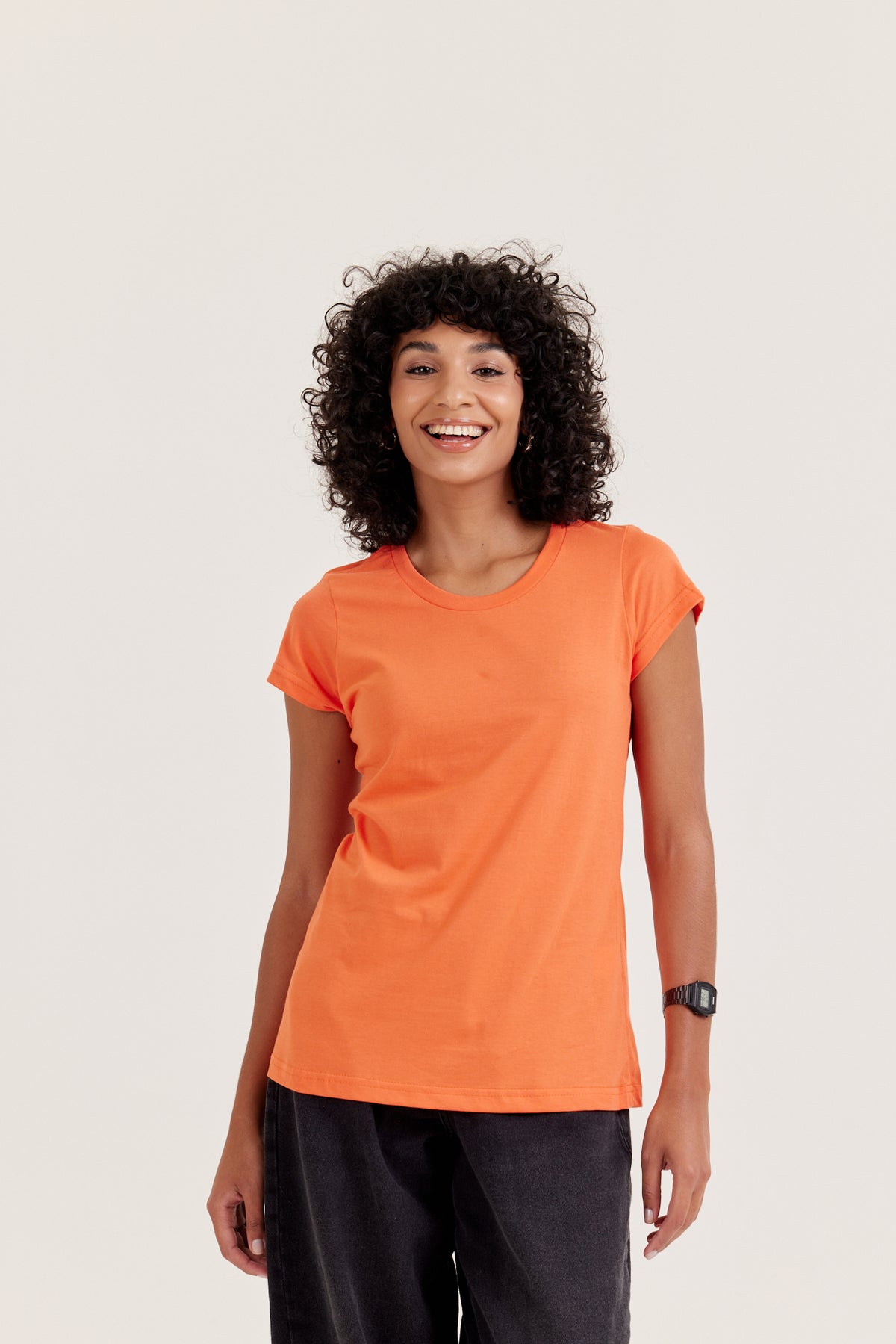 Camiseta Baby Long Premium - Laranja