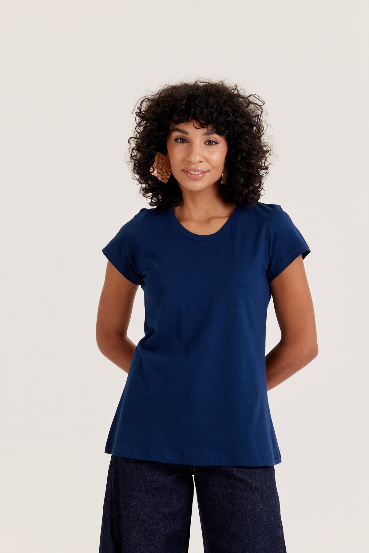Camiseta Baby Long Premium - Azul-Marinho